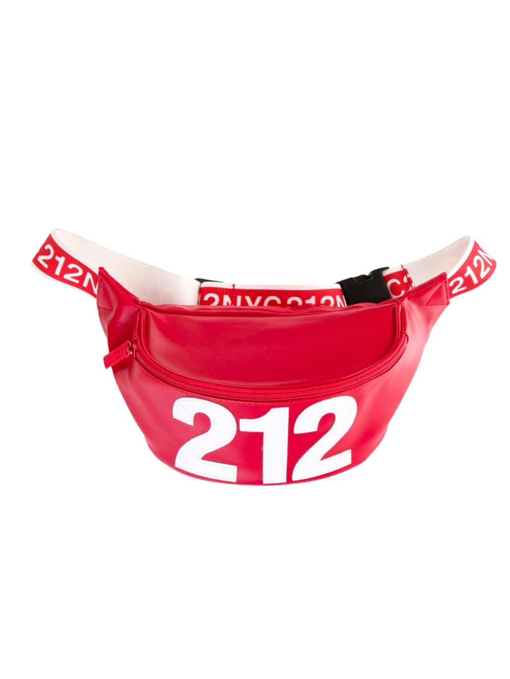 Carolina Herrera Red Waist Bag with White 212 Logo